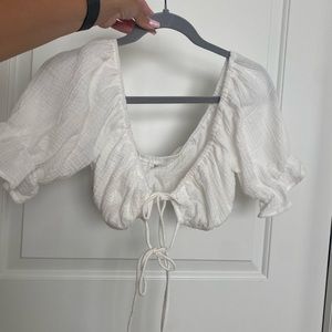 White crop top